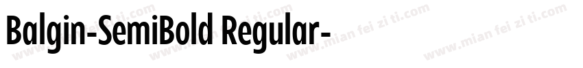 Balgin-SemiBold Regular字体转换